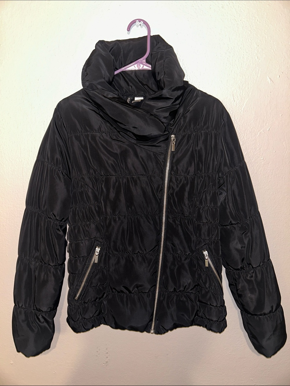 Black puffer jacket
